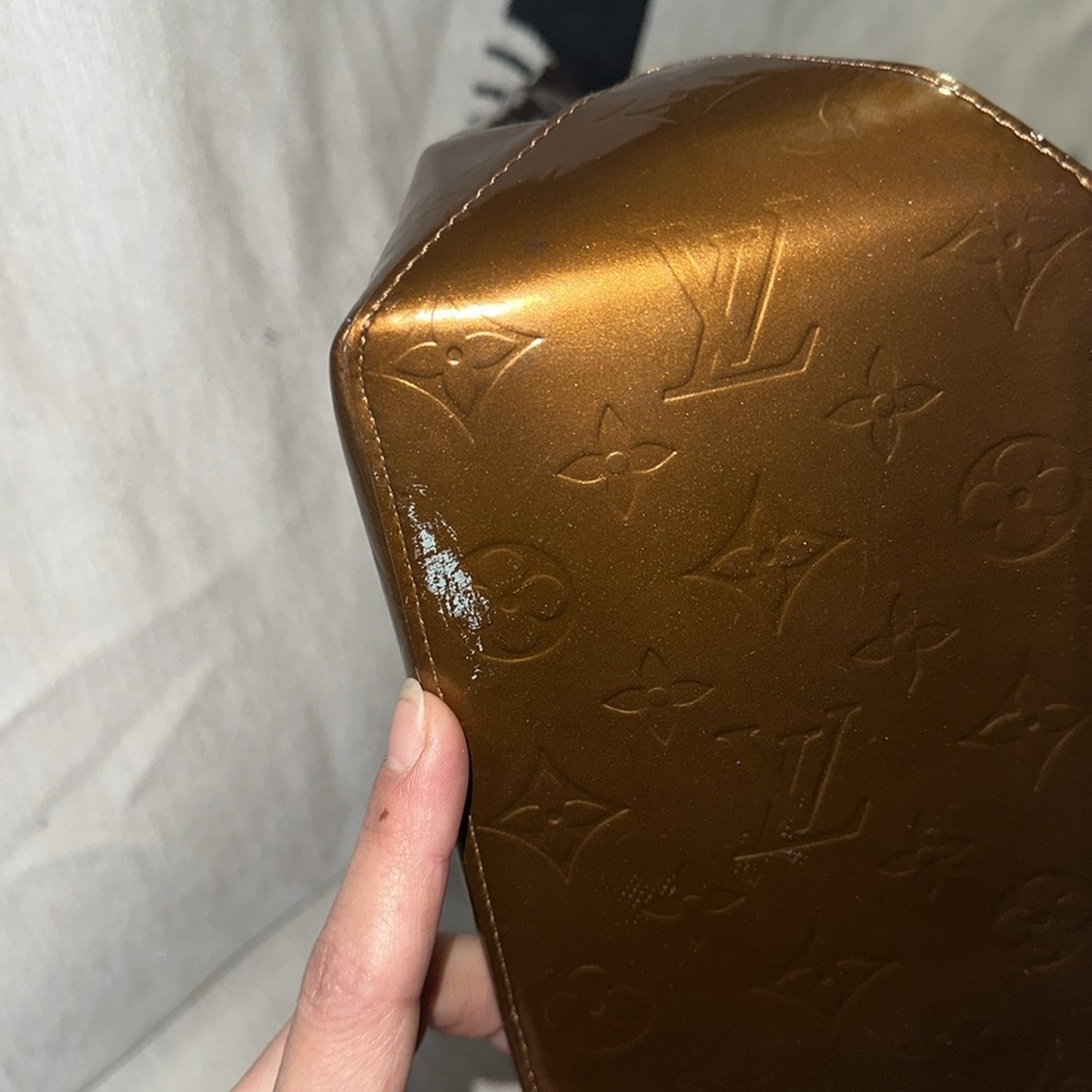 Louis Vuitton brown / metallic bronze monogram vernis tote bag 13.25 x 10 x 4.25 - Picture 17 of 17